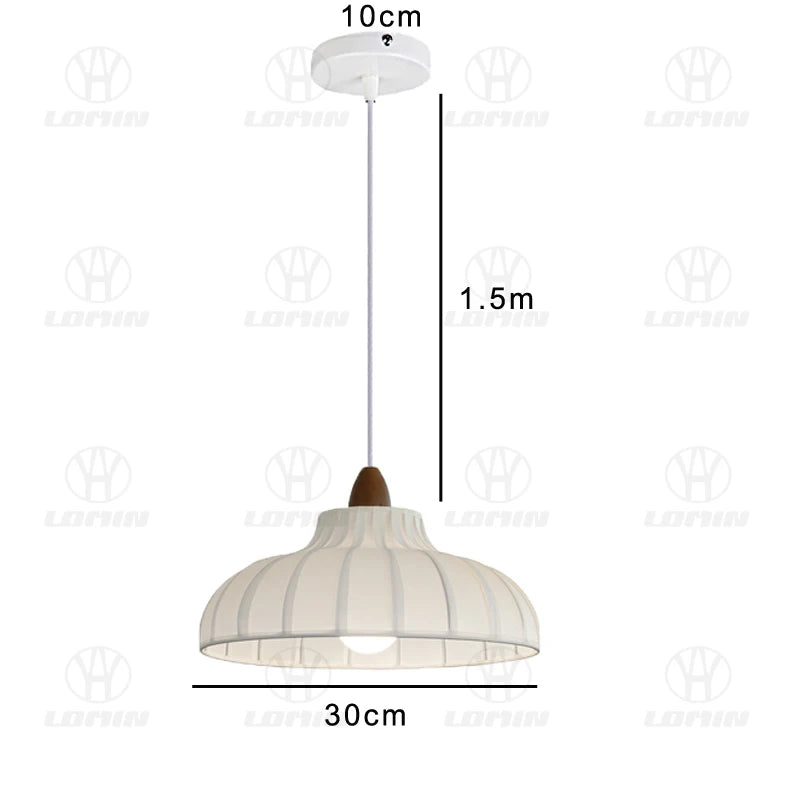 Suspension moderne en tissu Wabi-Sabi, éclairage cosy pour intérieur