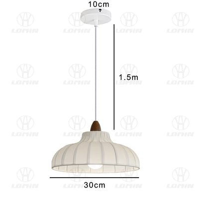 Suspension moderne en tissu Wabi-Sabi, éclairage cosy pour intérieur