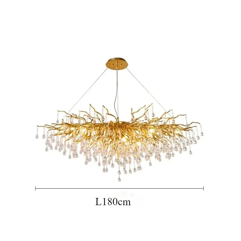 Lustre suspendu en cristal moderne américain pour salon et salle à manger