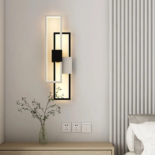 Applique Murale LED Moderne en Aluminium, Éclairage Ambiance Chaleureuse pour Intérieur
