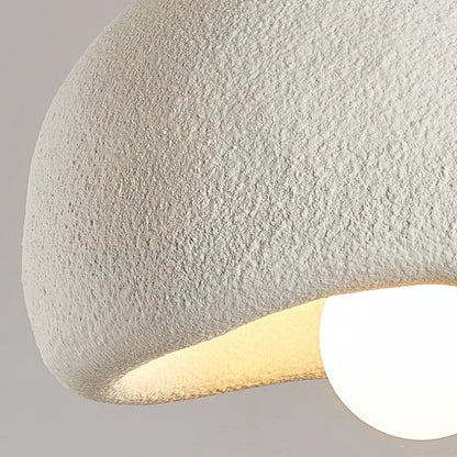 Suspension Wabi Sabi en résine et métal, éclairage LED intérieur design