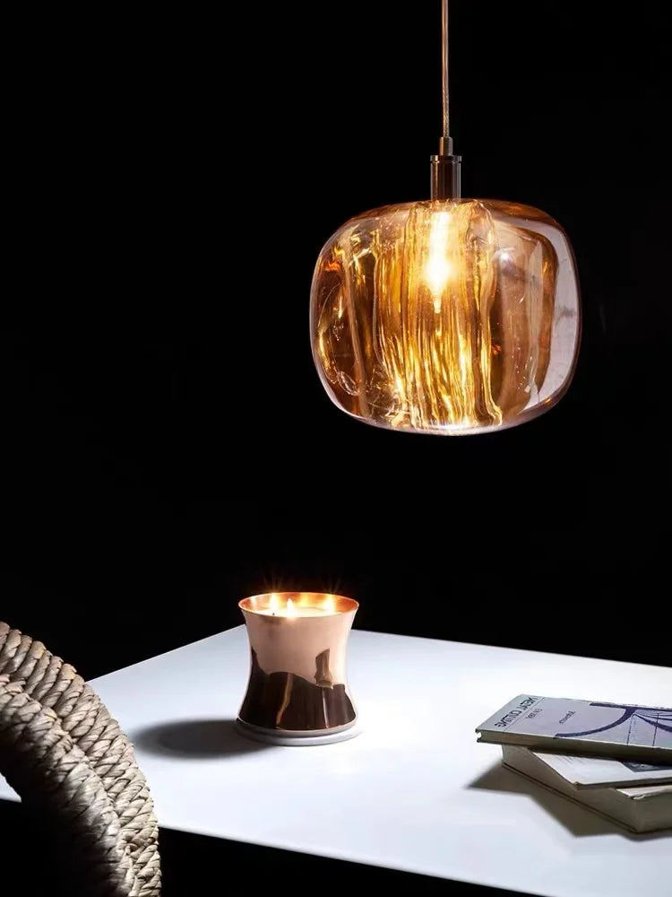 Suspension LED moderne en cristal K9, lumière chaude pour salon et salle à manger