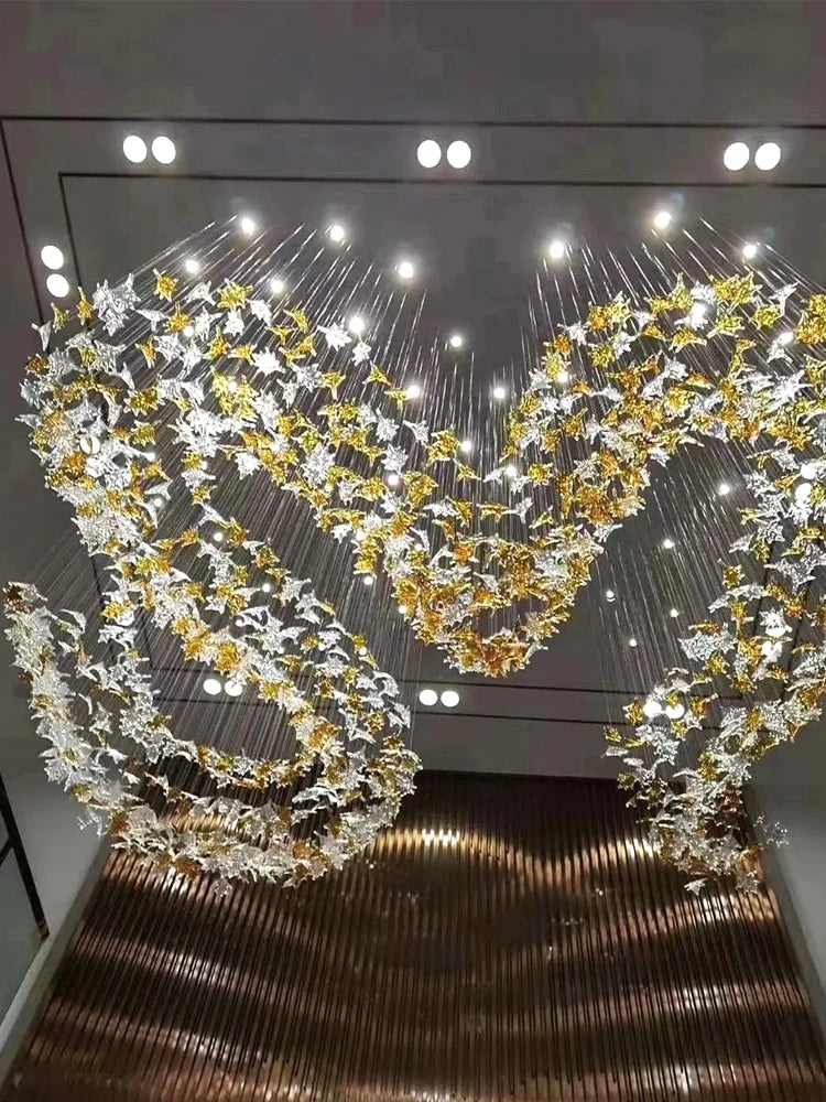 Lustre suspendu en cristal moderne pour salon, salle à manger et hôtel