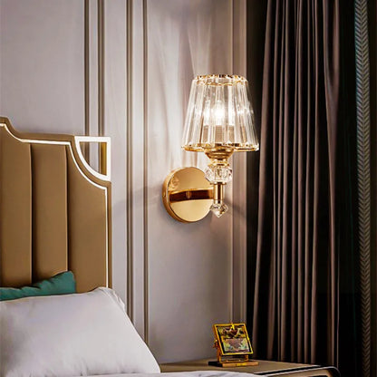 Applique Murale LED Moderne en Cristal avec Abat-jour pour Intérieur Cosy