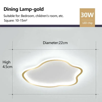 Plafonnier LED suspendu design nordique en acrylique et métal, éclairage intérieur cosy