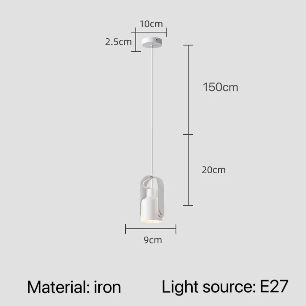 Suspension nordique à angle réglable en métal et bois, lumière chaleureuse pour chambre et hôtel