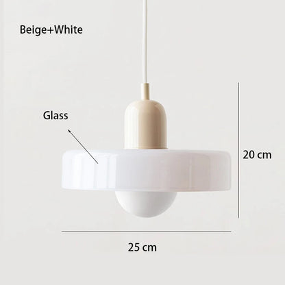 Suspension verre rétro nordique E27 LED lumière chaude pour intérieur