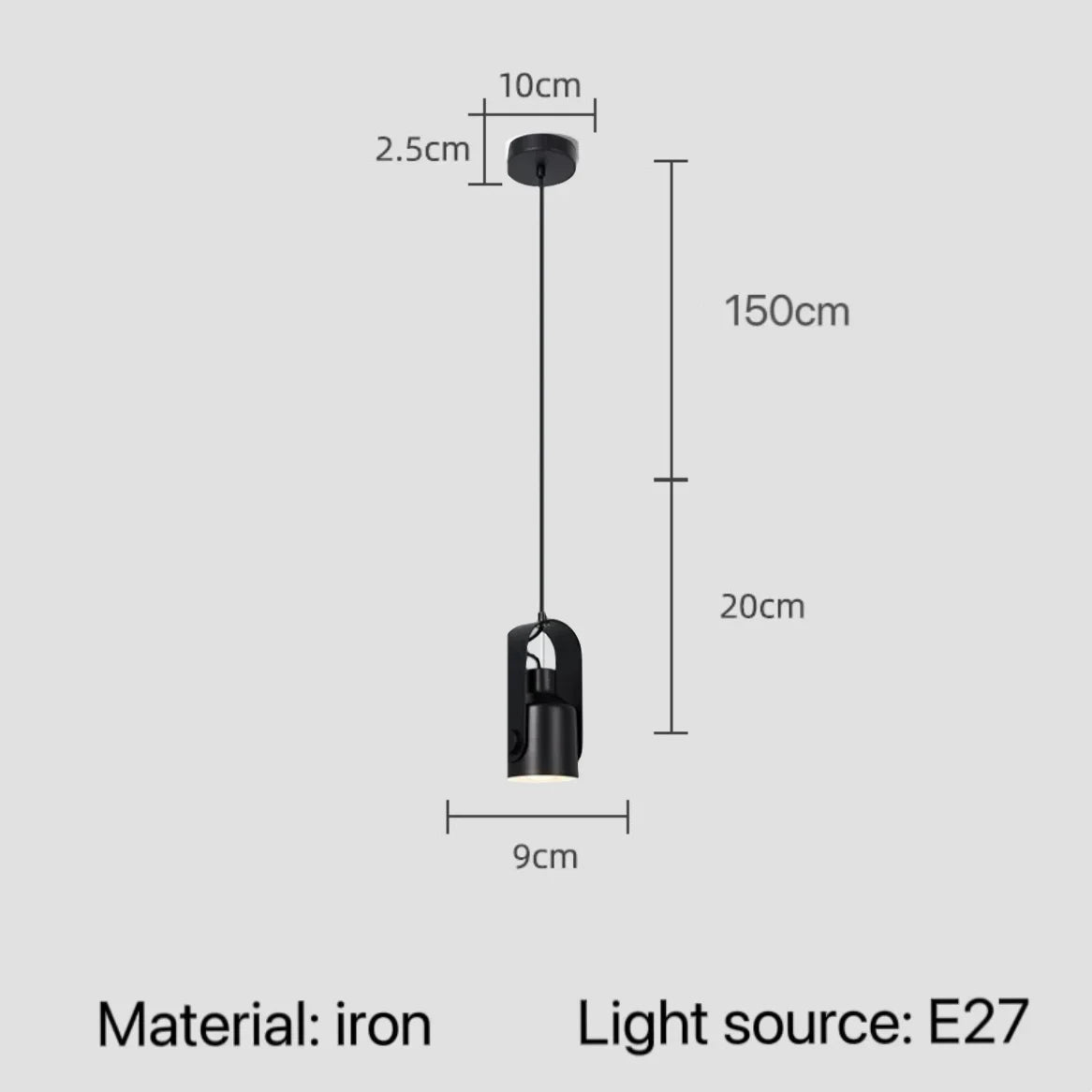 Suspension nordique à angle réglable en métal et bois, lumière chaleureuse pour chambre et hôtel