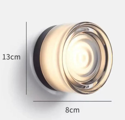 Applique Murale Ronde en Verre Transparent au Design Nordique Moderne, Luminaire Décoratif pour Chambre et Hôtel