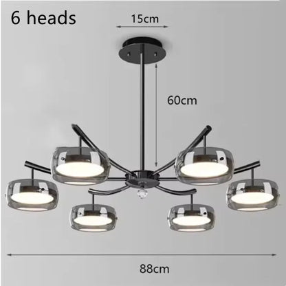 Suspension minimaliste en verre et métal pour salle à manger et cuisine