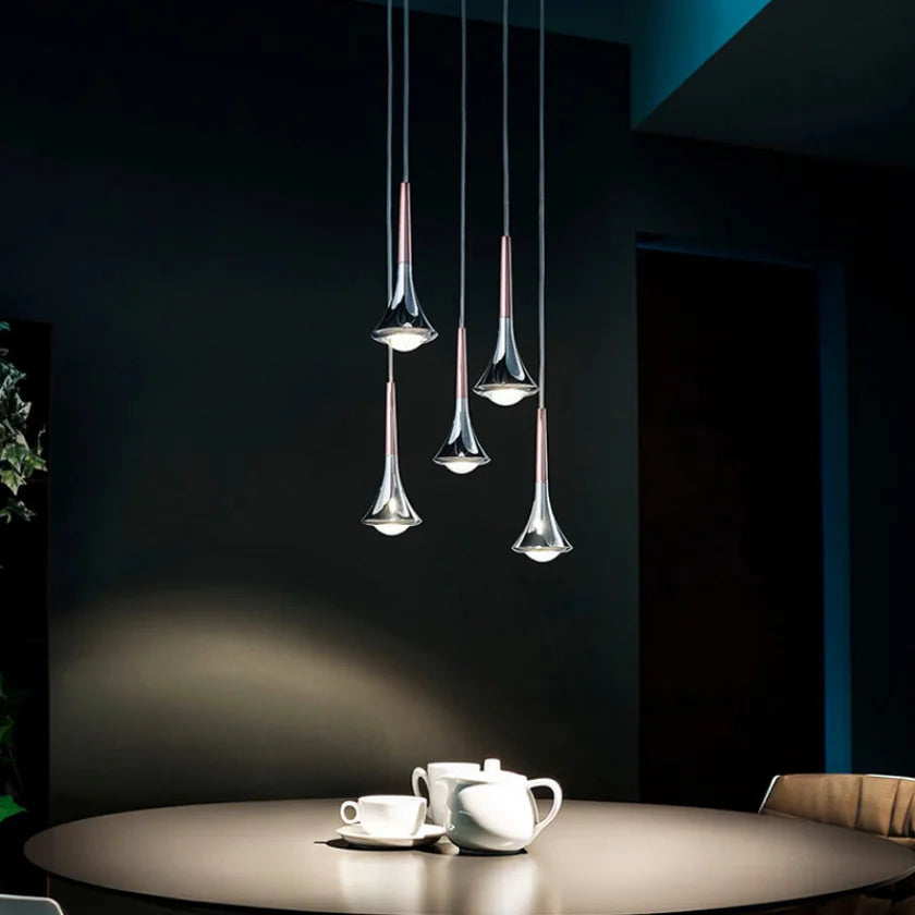 Suspension LED Moderne en Aluminium, Luminaire Décoratif pour Chambre et Cuisine