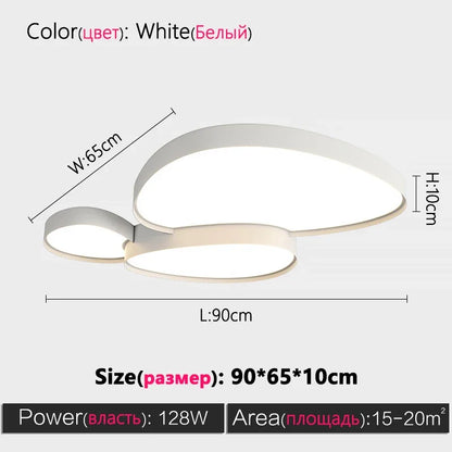 Plafonnier LED moderne en métal avec télécommande, lumière chaude et froide, éclairage intérieur pour salon et chambre