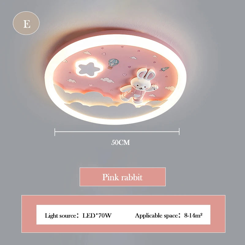 Plafonnier Licorne Arc-en-Ciel Rose LED Ambiance Chaleureuse pour Chambre Enfant