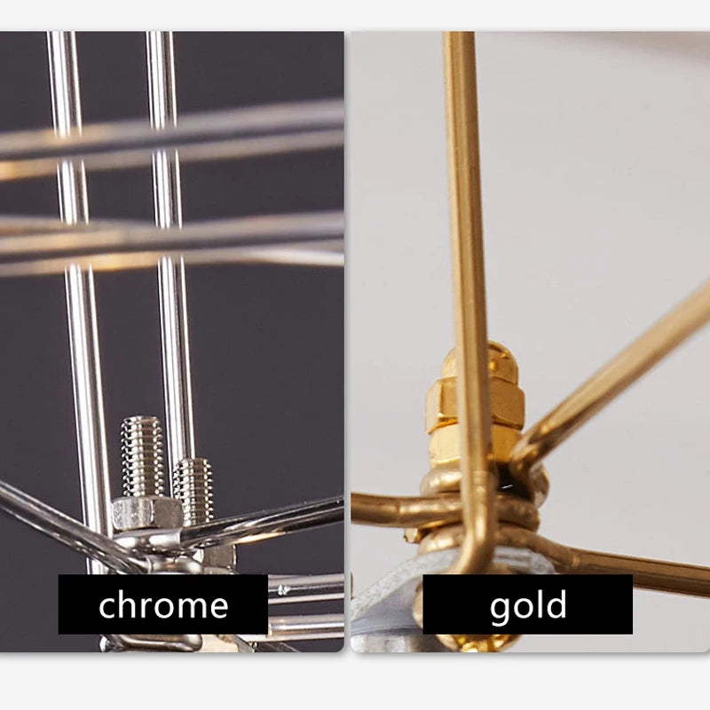 Suspension moderne en cristal pour salon et chambre, éclairage LED dimmable