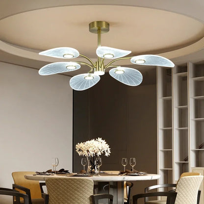 Suspension nordique design lotus en acrylique pour salle à manger et cuisine