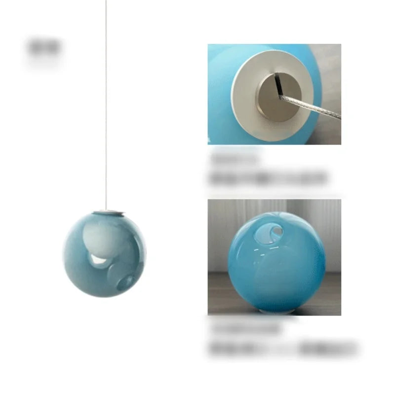 Suspension boule en verre design canadien pour salon et bar Villa