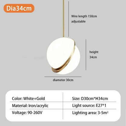 Suspension nordique à 73 boules en acrylique doré pour intérieur élégant