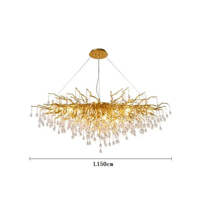 Lustre suspendu en cristal moderne américain pour salon et salle à manger