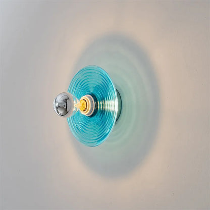 Applique Murale LED Nordique en Verre Ondulé pour Ambiance Cosy