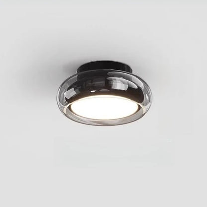 Plafonnier LED en verre style français pour couloir et entrée, lumière chaleureuse