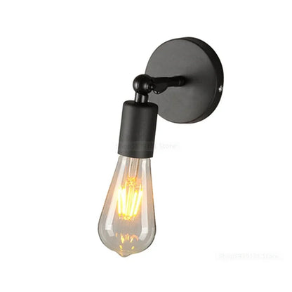 Applique Murale en Corde de Chanvre Style Rétro Américain, Luminaire Métal E27, Ambiance Chaleureuse