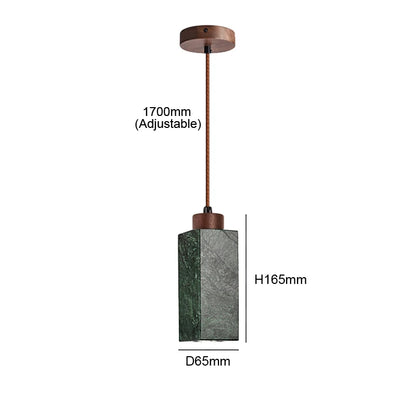 Suspension LED en marbre vert naturel, design nordique élégant, luminaire décoratif pour chambre et restaurant