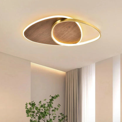Plafonnier LED moderne en bois, éclairage d’intérieur décoratif pour chambre et salon