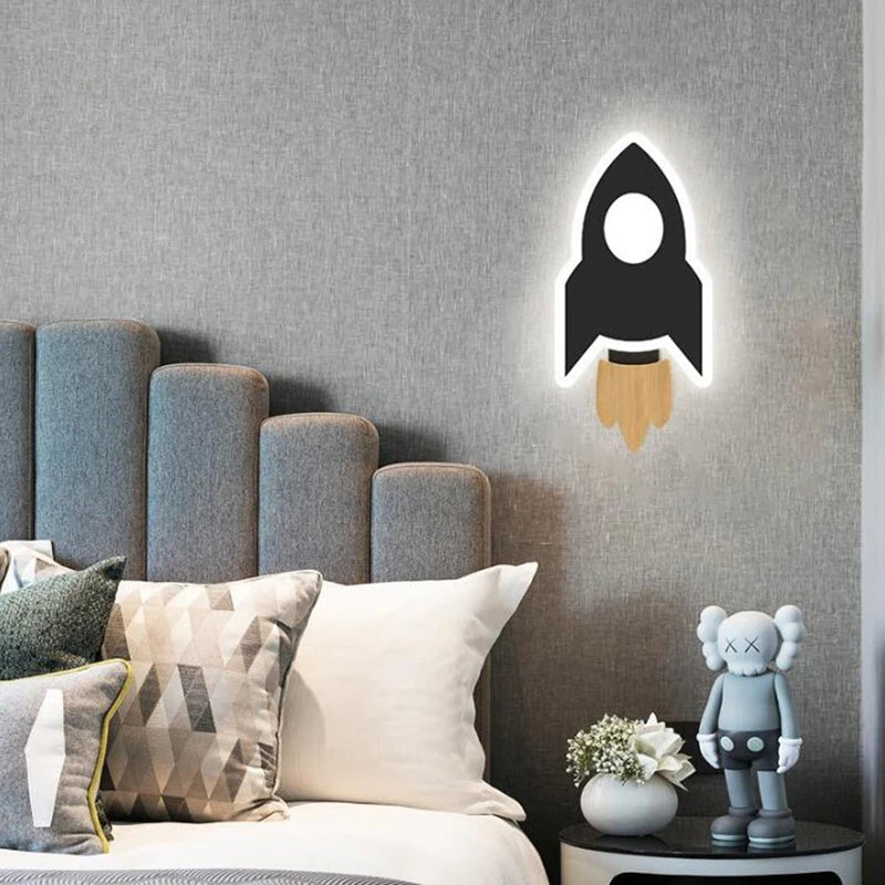 Applique Murale LED Moderne Fusée en Aluminium pour Chambre Enfant