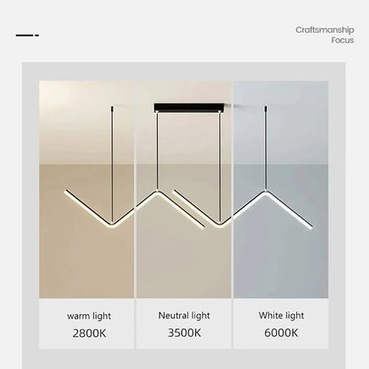 Suspension LED moderne en aluminium 90 cm avec lumière réglable pour salon et chambre