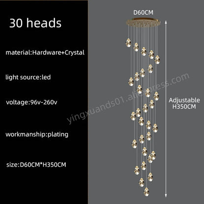 Suspension Plafonnier Nordique en Métal, Lumière LED Ambiance Chaleureuse