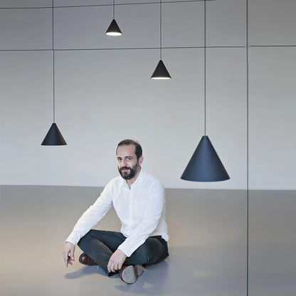 Suspension moderne en aluminium avec lumière chaude pour salon et chambre