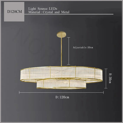 Suspension lustre en cristal doré cuivre, LED luxueuse pour salon et chambre