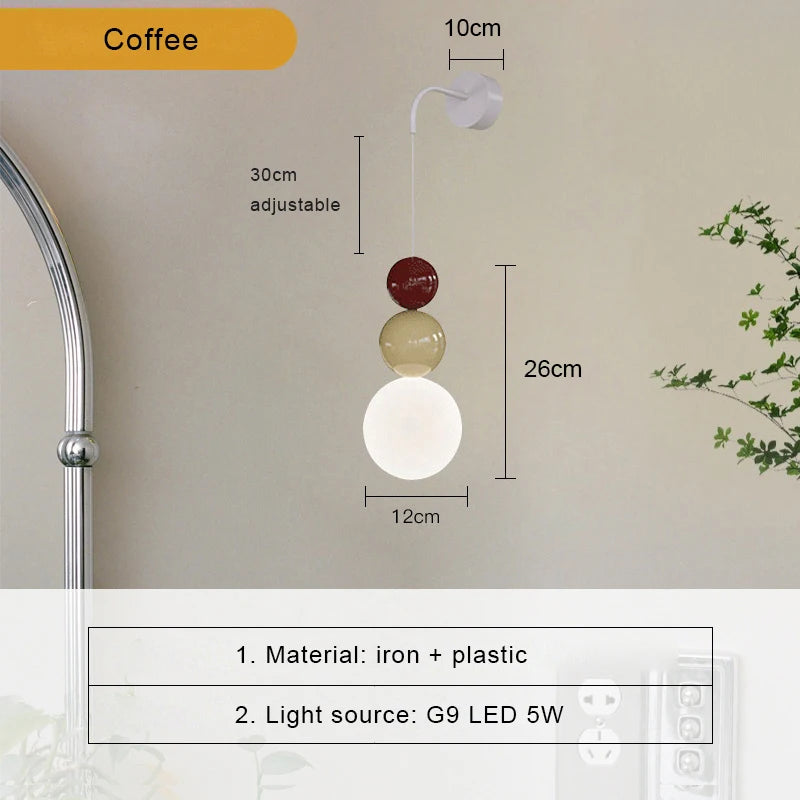 Applique Murale Nordique Moderne en Métal avec Lumière LED Blanc Chaud pour Intérieur