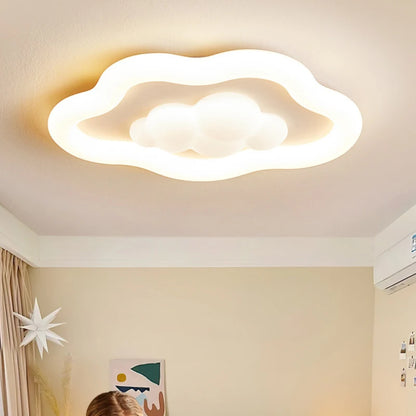Plafonnier LED Nuage Moderne Crème pour Chambre Enfants et Bébé, Lumière Chaude