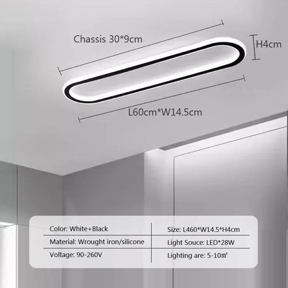 Plafonnier LED moderne en aluminium pour salon et salle à manger, lumière chaude