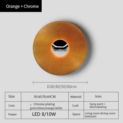 Applique Murale LED Ronde UFO en Fer, Design Moderne et Ambiance Chaleureuse