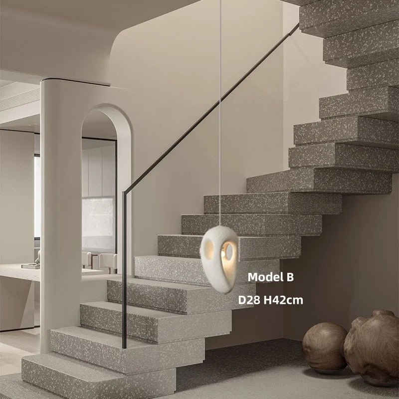 Suspension Villa Nordique Wabi Sabi LED E27 Design Créatif Loft Bar