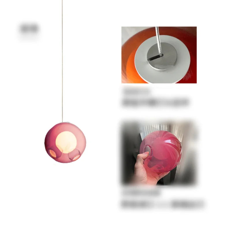 Suspension boule en verre design canadien pour salon et bar Villa