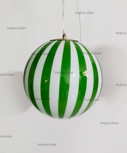 Suspension moderne en verre coloré en forme de boule pour intérieur design