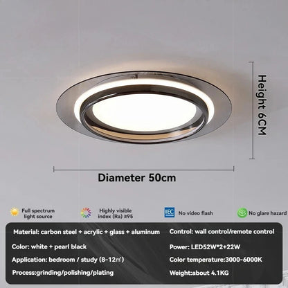 Plafonnier LED moderne en acrylique à coins arrondis, lumière chaleureuse pour intérieur élégant