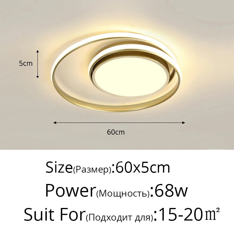 Plafonnier LED moderne design aluminium blanc noir, lumière chaude dimmable