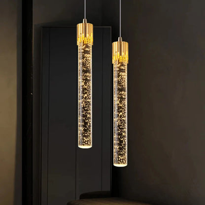 Suspension LED en cristal nordique pour salon et chambre, lumière chaude