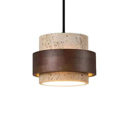 Suspension bar Wabi Sabi japonaise en pierre, lumière d’ambiance rétro