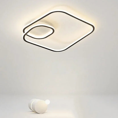 Plafonnier LED Moderne en Aluminium et Acrylique, Luminaire Décoratif pour Salon et Bureau