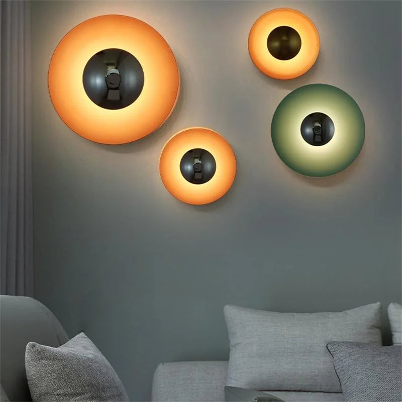 Applique Murale LED Ronde UFO en Fer, Design Moderne et Ambiance Chaleureuse