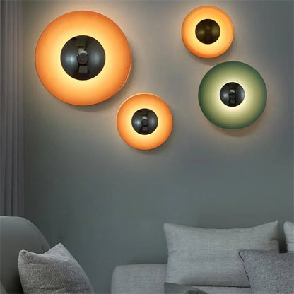 Applique Murale LED Ronde UFO en Fer, Design Moderne et Ambiance Chaleureuse