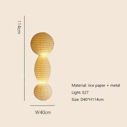 Suspension Akari en papier de riz blanc, lampe japonaise pour salle à manger et escalier