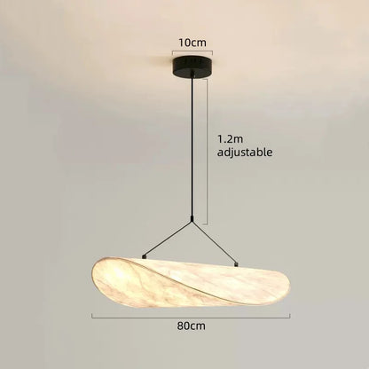 Suspension LED en Soie Tricotée Main, Luminaire Moderne pour Ambiance Chaleureuse