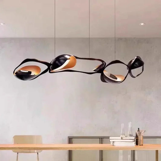 Suspension LED minimaliste nordique en métal pour salon et cuisine