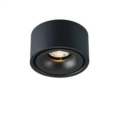 Plafonnier LED circulaire COB dimmable en aluminium, 7-15W, lumière chaude